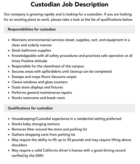 custodian at casino job description - casino careers list.